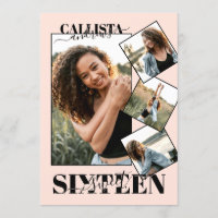 Fille moderne Blush Rose Noir Quatre Photo Sweet 1