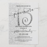 Fille moderne Gris Parties scintillant Argent Ombr