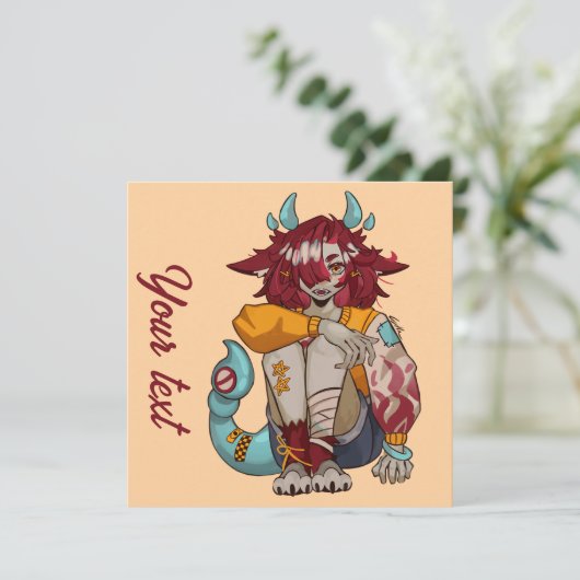 Invitation Fille monstre (Debout devant)