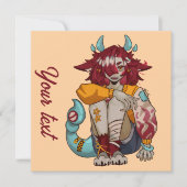 Invitation Fille monstre (Devant)