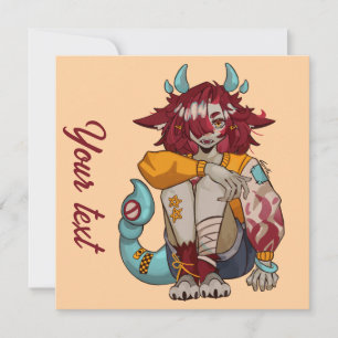 Invitation Fille monstre