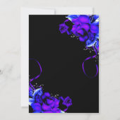 Invitation Fille morte vif violette Rose fête d'Halloween (Dos)