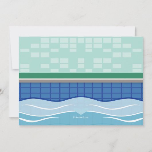 Invitation Fille nageuse (Dos)