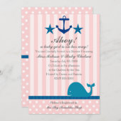 Invitation Fille nautique (Devant / Derrière)