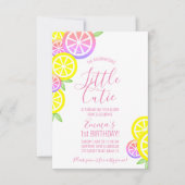 Invitation fille N'IMPORTE QUEL ÂGE limonade ANNIVERSAIRE FÊT (Devant)