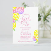 Invitation fille N'IMPORTE QUEL ÂGE limonade ANNIVERSAIRE FÊT (Debout devant)