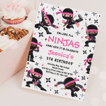 Invitation Fille Ninja Karate Arts martiaux fête d'anniversai<br><div class="desc">Girl Ninja Karate Arts martiaux Invitation de fête d'anniversaire</div>