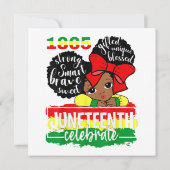 Invitation Fille noire 1865 Fête l'indépendance D (Dos)