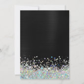 Invitation Fille noire Ombre Holo Parties scintillant 30e ann (Dos)