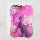 Invitation Fille noire rose Anniversaire (Dos)