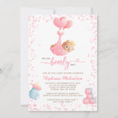 Invitation Fille Nous Pouvons Attendre Baby shower Et Demande (Devant)