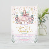 Invitation Fille Nutcracker Anniversaire de la fête de la ter (Debout devant)