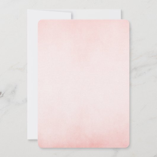 Invitation Fille Oh Rose Blush Éléphant Bébé Shower (Dos)