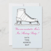 Invitation Fille ou ado de patinage sur glace (Devant)