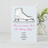 Invitation Fille ou ado de patinage sur glace (Debout devant)