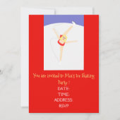 Invitation Fille ou ado de patinage sur glace (Devant)
