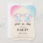Invitation Fille ou garçon - Bébé Genre Reveal Party Invitati (Devant)