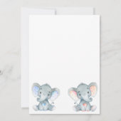 Invitation Fille ou garçon éléphant Genre Reveillez Invitatio (Dos)