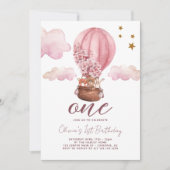 Invitation Fille Ourson 1er Anniversaire (Devant)