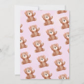 Invitation Fille Ourson Baby Shower (Dos)