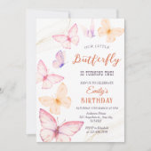 Invitation Fille papillon Anniversaire (Devant)
