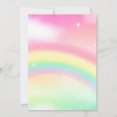 Invitation Fille Papillon Arc-en-ciel Anniversaire (Dos)