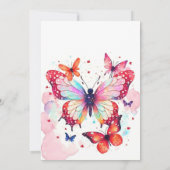 Invitation Fille papillon imprimable Fille Anniversaire (Dos)