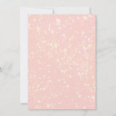 Invitation Fille Parties scintillant rose Champagne Brunch et (Dos)