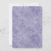 Invitation Fille Parties scintillant violet Empreinte de léop (Dos)