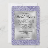 Invitation Fille Parties scintillant violet Empreinte de léop (Devant)