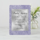 Invitation Fille Parties scintillant violet Empreinte de léop (Debout devant)