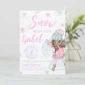 Invitation Fille Patinage sur glace Anniversaire (Debout devant)