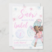 Invitation Fille patinant Anniversaire (Devant)