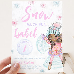 Invitation Fille patinant Anniversaire