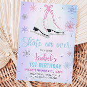 Invitation Fille patinant sur glace Anniversaire
