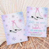 Invitation Fille patinant sur glace Anniversaire