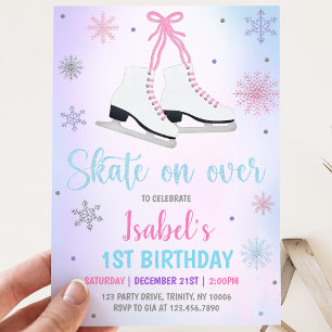 Invitation Fille patinant sur glace Anniversaire