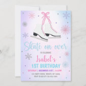 Invitation Fille patinant sur glace Anniversaire (Devant)
