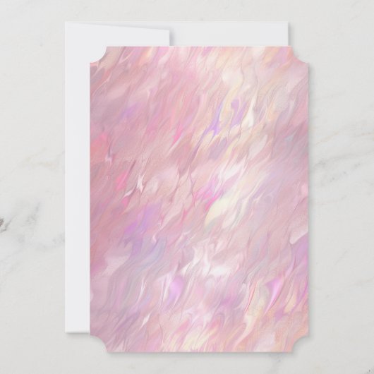 Invitation Fille Pearl rose (Dos)