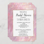 Invitation Fille Pearl rose (Devant / Derrière)