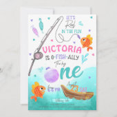 Invitation Fille Pêche 1er anniversaire (Devant)