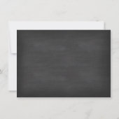 Invitation Fille photo tableau noir de couronnes florales 1er (Dos)