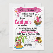 Invitation Fille Pirate Anniversaire (Devant)