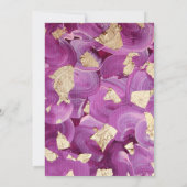 Invitation Fille Plum Or Lilac Acrylique Brushstroke Annivers (Dos)