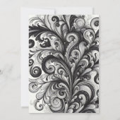 Invitation Fille pour Quinceañera noir et rouge (Dos)