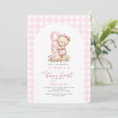 Invitation Fille premier anniversaire Berry (Debout devant)