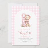 Invitation Fille premier anniversaire Berry (Devant)