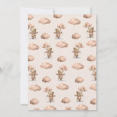 Invitation Fille premier anniversaire Brown Beary (Dos)