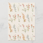 Invitation Fille Première Communion Fleurs de champs Arche do (Dos)