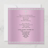 Invitation Fille Première Sainte Communion Dentelle rose Perl (Dos)